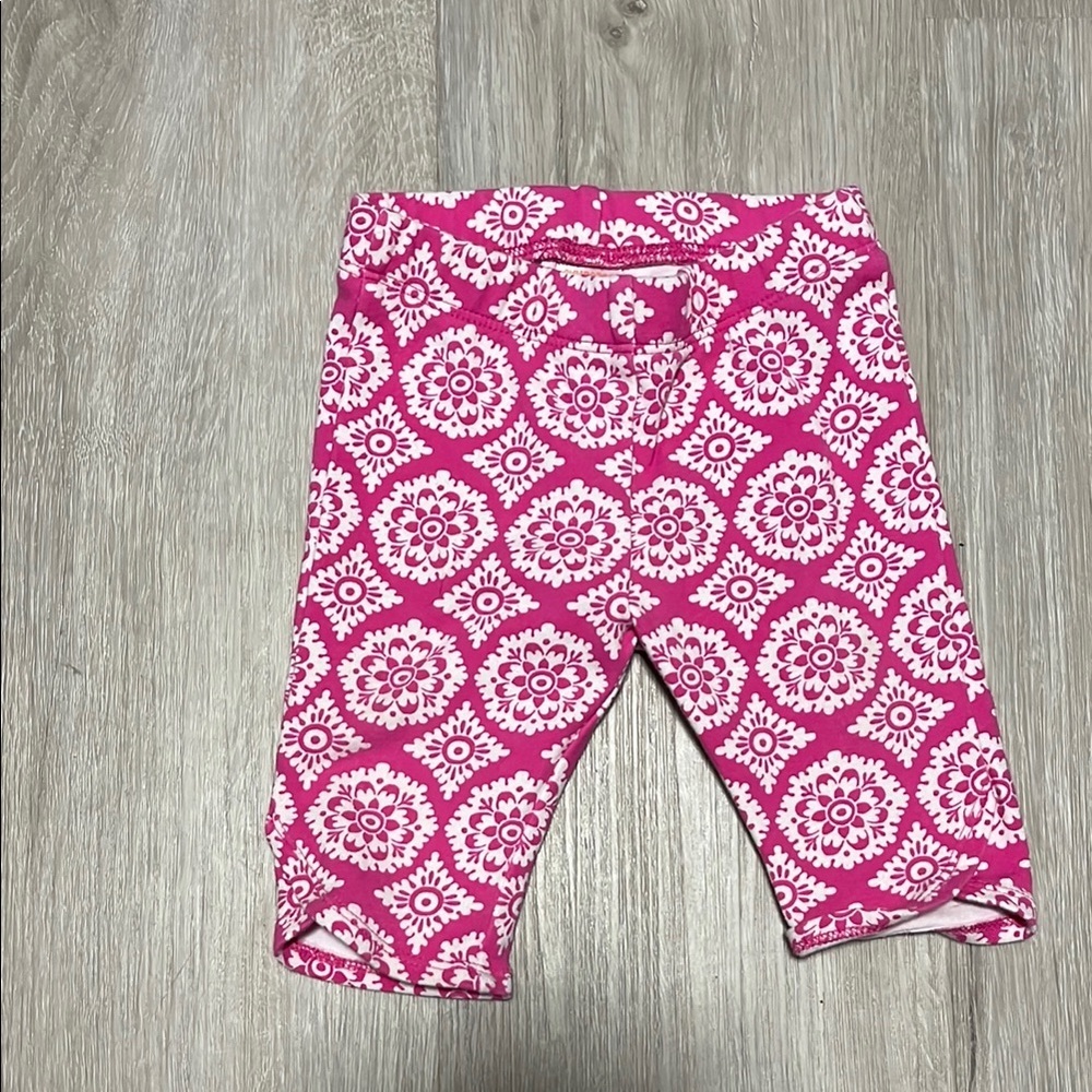 4/$20 Gymboree Pink Patterned Kids Leggings 12-18M